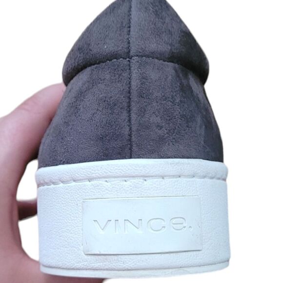 🩶”Vince” Dark Gray Warren Suede Platform Slip On Skate Sneakers Size 10 🩶 - Picture 5 of 10